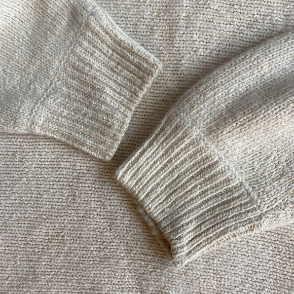 Andrea Gayle Embroidery Silk Pullover Sweater S Angora Lambwool Blush Cream VTG - Picture 6 of 7